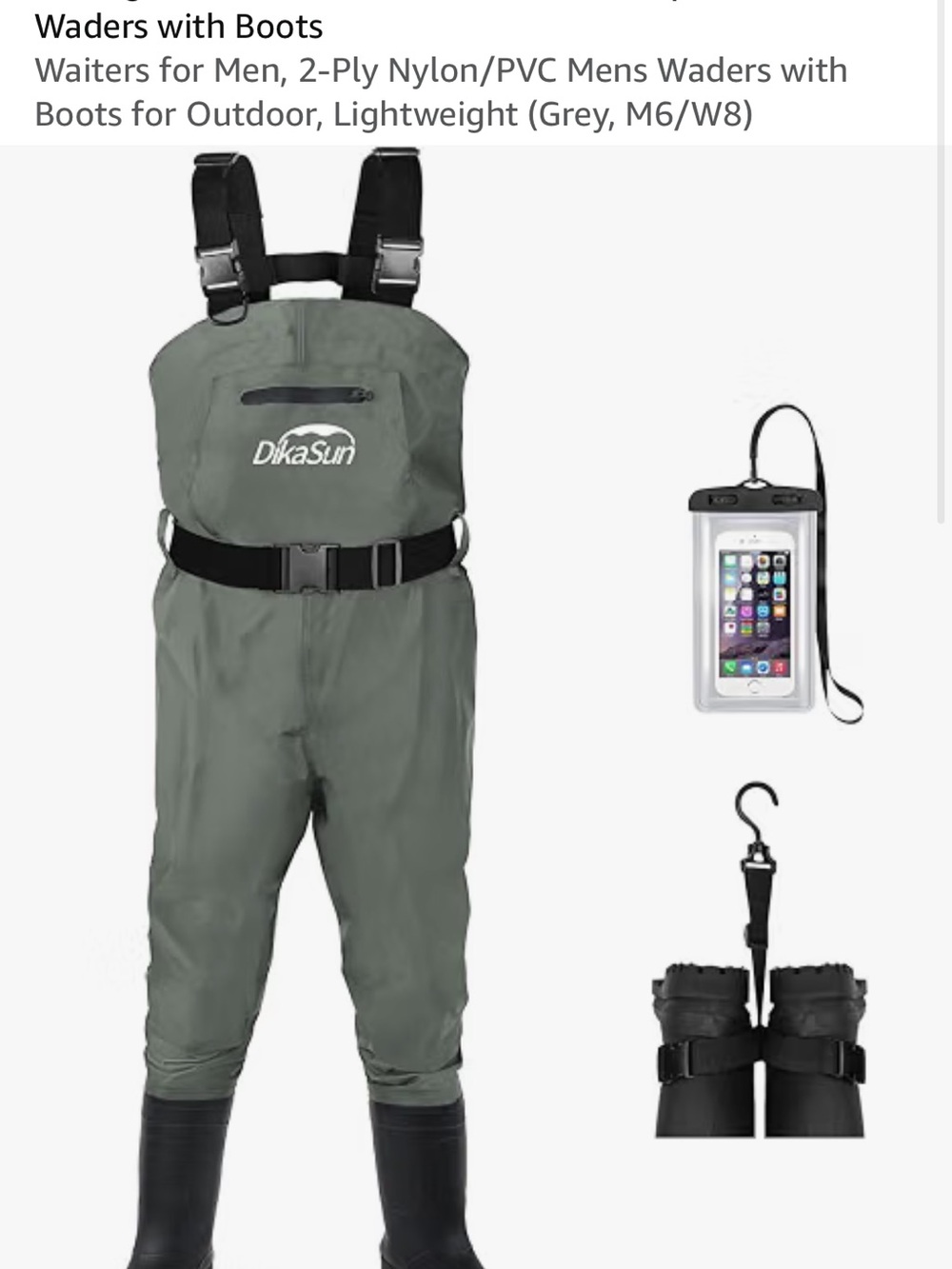 Men's Green Chest Waders with Boots
